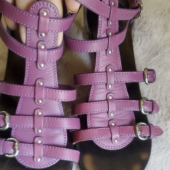 Giuseppe Zanotti Designs Gladiator Purple Strappy Sandals Size 38 - Picture 5 of 9